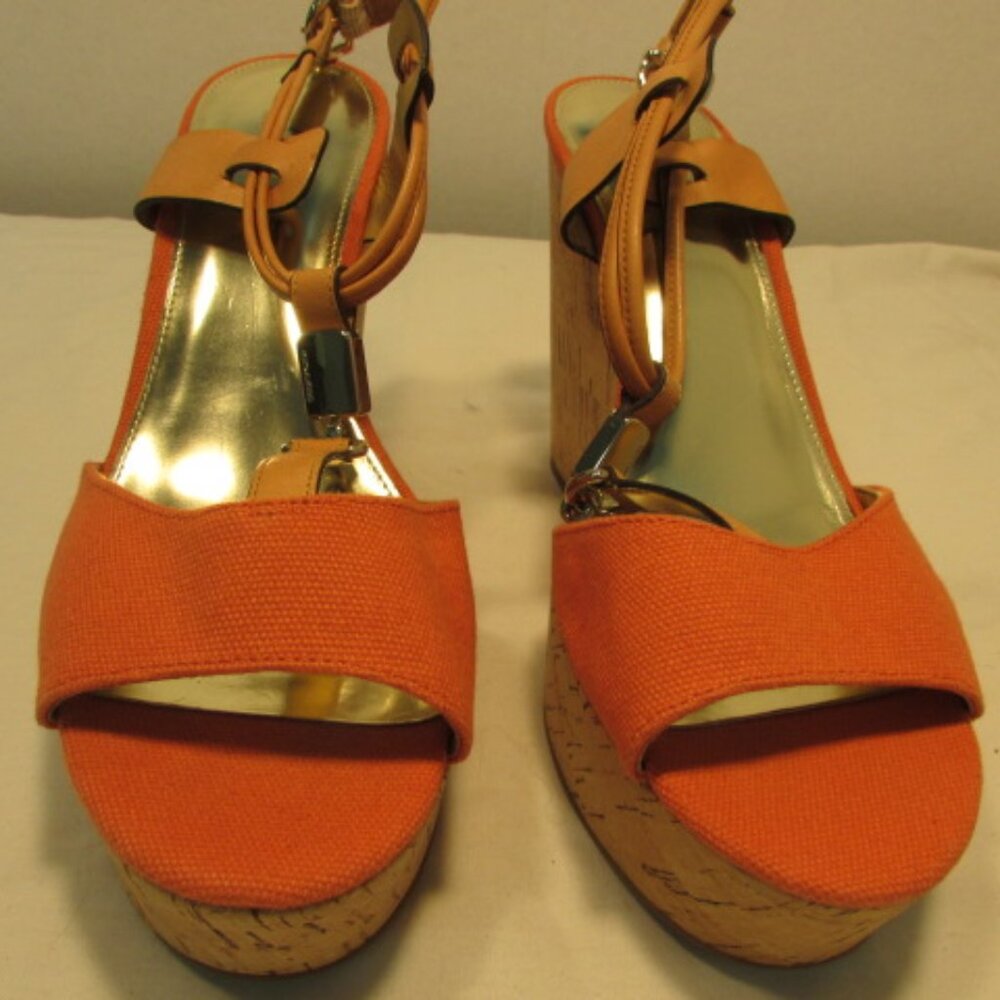 Coach Linden Platform Cork Slingback Wedges - Picture 4 of 14